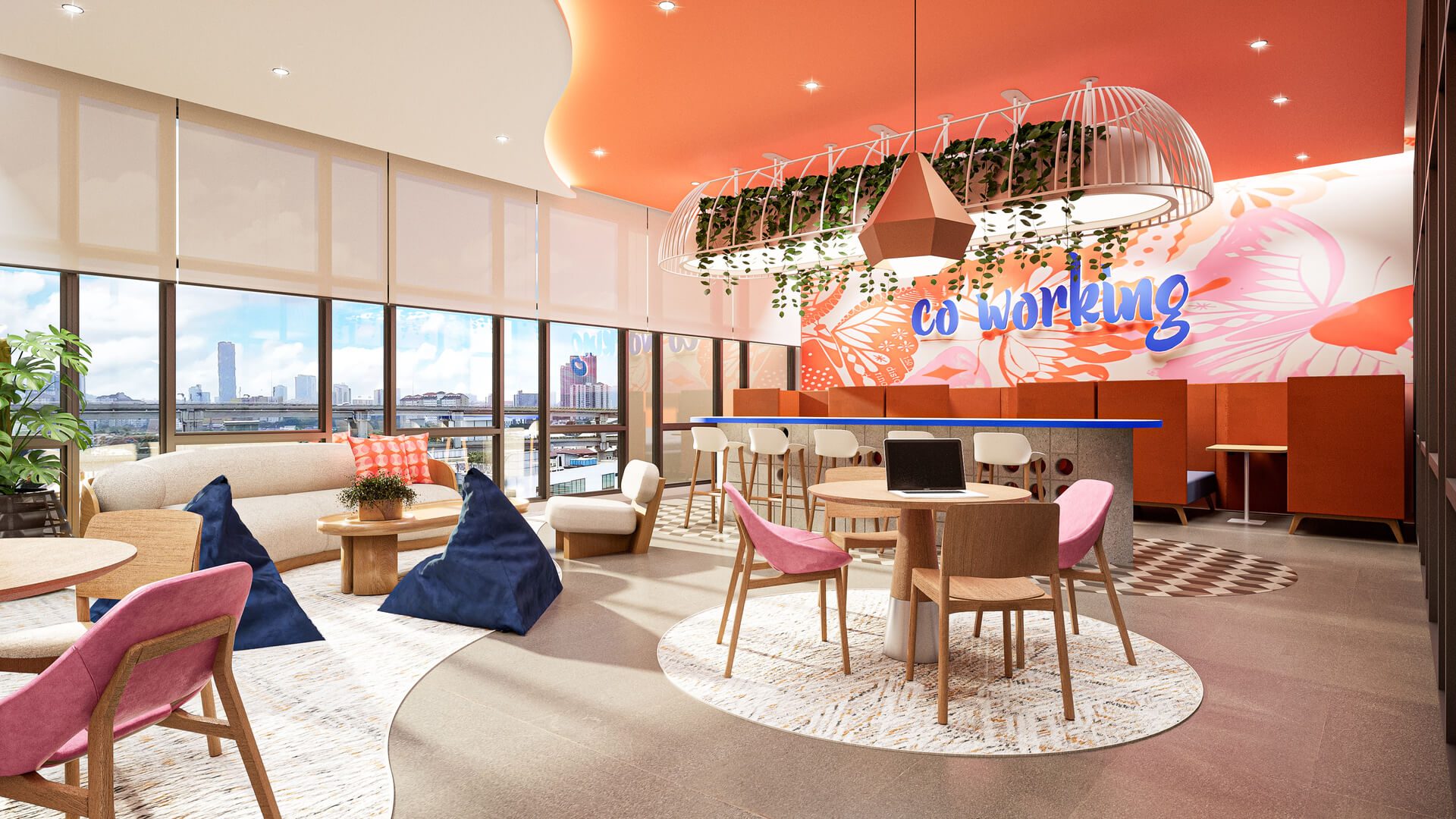 Aricia Residences co-working lounge