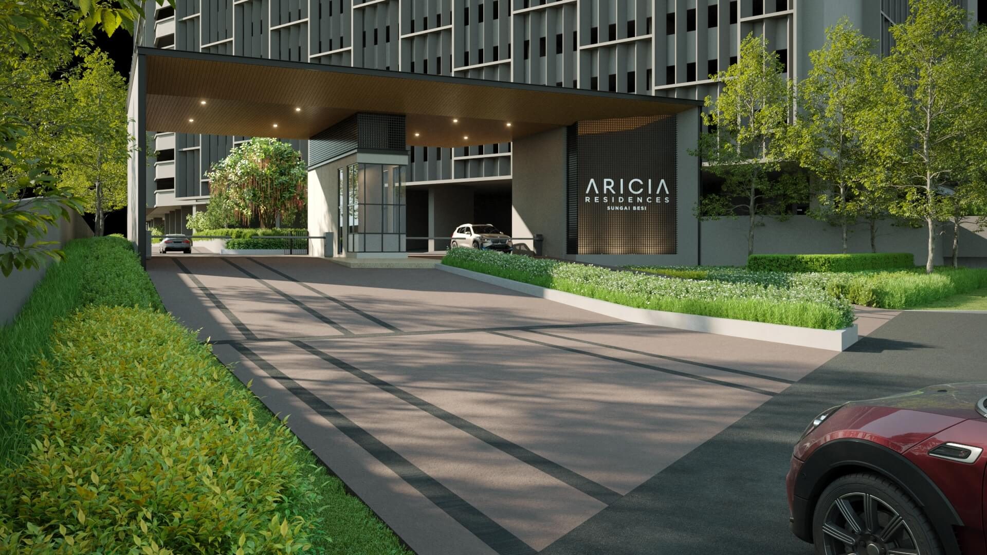 Aricia Residences grand entrance lobby