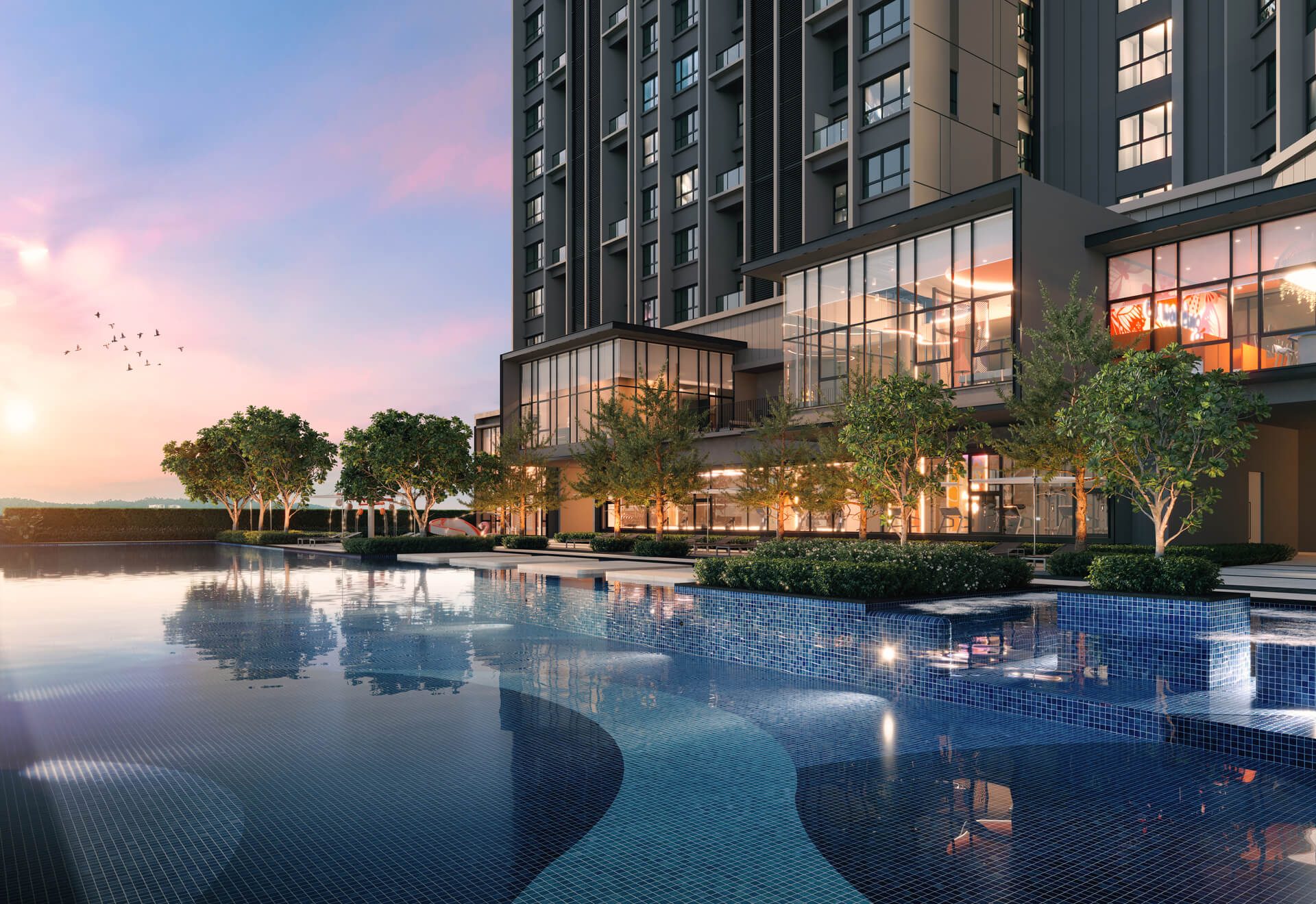 Aricia Residences pool deck and wading pool