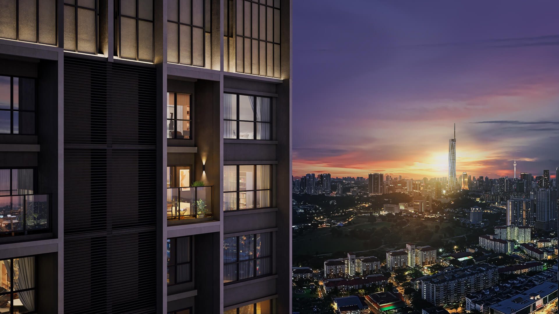 Aricia Residences unit balcony with city view